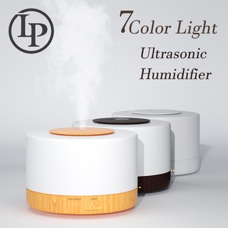 500ML 7 LED Wood Grain Air Humidifier Aroma Diffuser Ultrasonic Purifier Night Light