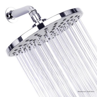8-Inch Bathroom Top Spray Shower Round Electroplating Top Sprinkler Head Showers Faucet Ultra Slim