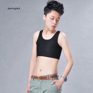 DMGK_Girl's Casual Breathable Buckle Short Chest Breast Binder Corset Undershirt Vest (7)
