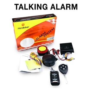 Motorcycle Talking Alarm System With Engine Start