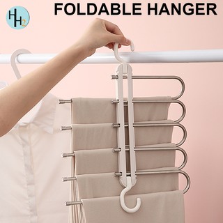 Magic Stainless Steel Multifunctional 5-in-1 Clothes Hanger Pants(NO SPECIFIC COLOR)