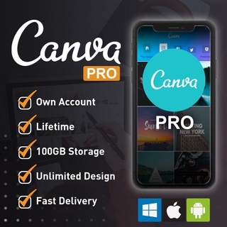 ∈◎Canva Pro Premium Lifetime Upgrade Own Account (Window PC, Android, Mac, IOS)