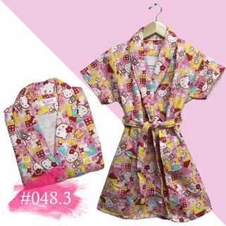 Kids Bathrobe,(048.3) Hello Kitty Printed, Freesize Absorbernt Cotton, Cute Design Fashionable!