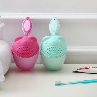 Baby Kids Cartoon Bear Bathing Cups Child Shower Shampoo Bailer Baby Shower Water Spoon Wash Cup