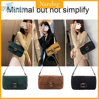 ♡My Fashion♡ Women Handbag Corduroy Pure Color Shoulder Shopping Bag Vintage Totes