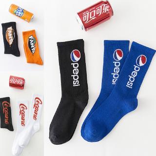 ❤Missyou❤ Ang Mga Babae sa Fashion na Mga Lalaki Inumin ay Disenyo ng Nakakatawang Cocks Socks Fanta Coke Pepsi Socks