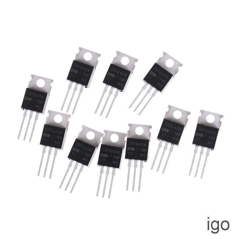 IGO 10PCS New IRF640 IRF640N Power mosfet 18A 200V TO-220