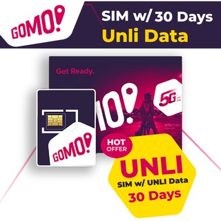 GOMO SIM CARD 5G & LTE Ready FREE 30 Days UNLI Data