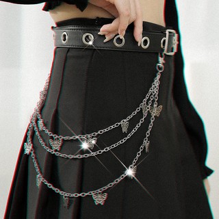 Belt women chain and leather belt decoration fashionable hip hop butterfly chain