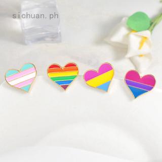 LGBT Heart Pin Badges Gay Pride Charity Enamel Brooch