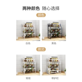 Cabinet shelfKitchen Shelf Cabinet Table Top Layered Pot Storage Shelf Seasoning Rack Cabinet Partit (7)