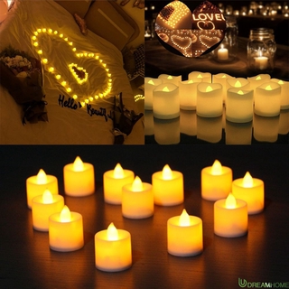 DreamH 1PC Creative LED Candle Multicolor Lamp Simulation Color Flame Tea Light Home Wedding Birthday Party Decoration