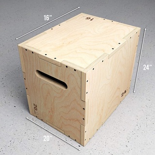 Plyometric Plyo Wood Jump Box 16 x 20 x 24 Inch