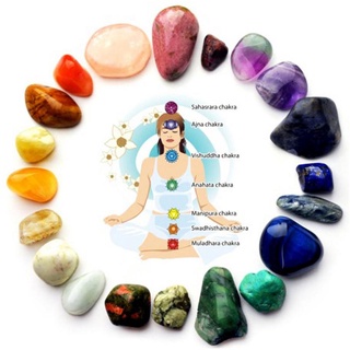 crystal stones۩Natural 7 Colors/Set Yoga Energy Stone Chakra Stone Irregular Reiki Healing Crystals