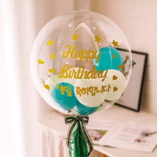 1pcs 10/18/24/36inch BoBo Balloon Transparent Rubber Balloon Birthday Happy Sticker for Party Air Balloon Decoration Supplies Toys