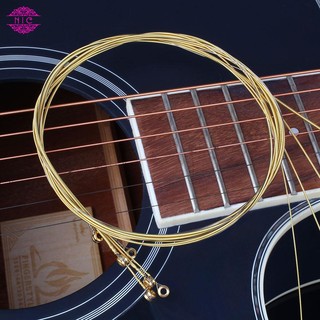 ❤6Pcs Folk Acoustic Guitar Brass Alloy Strings Set Guitar Accessories