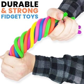 6pcs / Lot Tangle Twist Decompression Toys Child Deformation Rope Rubber Fidget Stress Toy