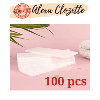 100 Pcs Hair Depilatory Paper Removal Waxing Strips Smooth Painless Removal Tool (Thick Paper)