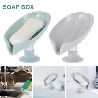 Leaf-shaped Self-draining Soap Dish Soap Storage Box Perforated Easy-to-clean Bathroom Soap Holder Colourfullifem