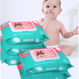 Organic Baby Wipes 80 Pcs Per Pack 99% Water Hypoallergenic (Non-Alcohol-wet wipes)