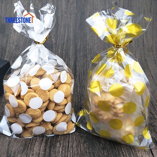 TS 100Pcs Disposable Plastic Cookies Snacks Package Baking Supplies