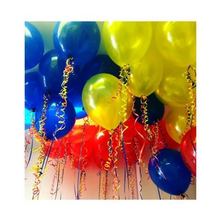 100pcs Tricolor Mix Red Dark Blue Yellow Balloons Combination (4)