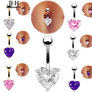 Navel Belly Ring Rhinestone Button Bar Heart Star Body Piercing Jewelry