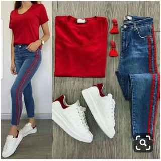 korean formal red boho sexy mini terno high waist pants for ladies clothing (1)