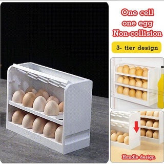 【Fast Ship】Household Refrigerator Flip Egg Holder Box egg storage tray egg storage container (2)