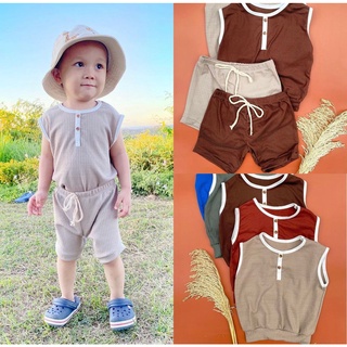 BASIC | Unisex Sando & Shorts Knitted Comfy Kids Basic Trendy Clothes / Terno / Coordinates Set