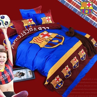 Four-piece quilt set fan dormitory three-piece set Barcelona football team student bed single bed su