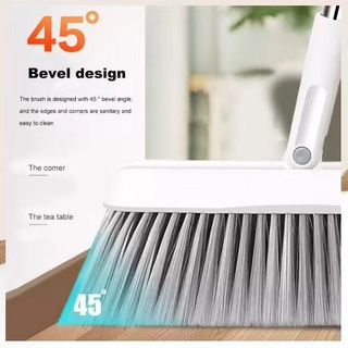 Homeyoung Household Cleaner Sturdy & Durable Plastic Long Handle Foldable Broom and Dustpan Set (7)