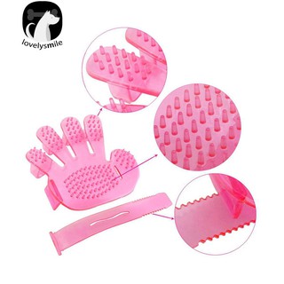 Ready Stock + Cat Dog Cleaning Grooming Tool Pet Bath Shower Brush Hand Shape Massage Glove (6)