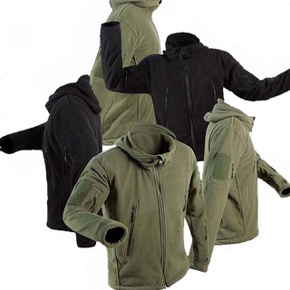New Tactical Outdoor Soft Shell Fleece Jacket Men Army Military Thermal Hunting Clothes Camping Coat