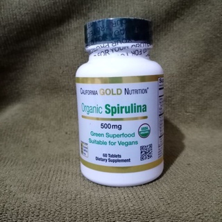 ۞■CGN Organic Spirulina, USDA Certified, 500 mg, 60 Tablets
