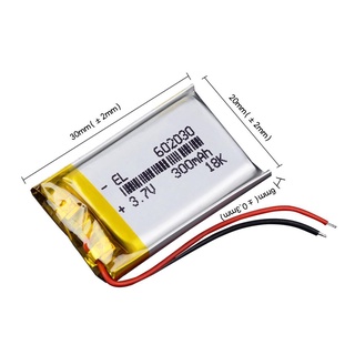 Batteries♚CE ROHS 300mAh 602030 3.7V lithium polymer battery bloody r8 mouse dvr advocam-fd8 profi (1)