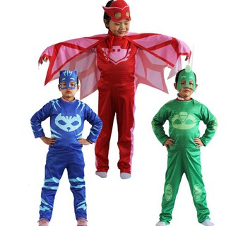 Boys Girl Superhero PJ Masks Gekko Owlette Catboy Kids Costume Halloween Cosplay