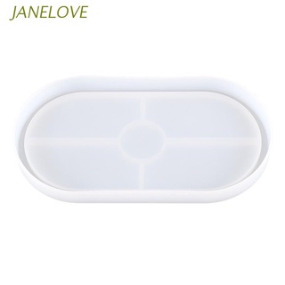 JLOVE Oval Tray Epoxy Resin Mold Plate Dish Casting Silicone Mould DIY Crafts Jewelry Organizer Holder Making Tool
