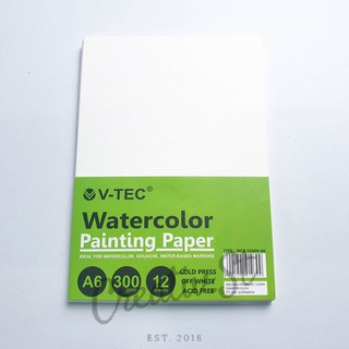 V-Tec A6 Water color Paper Sheets 300 GSM Cold Press Watercolor (1)