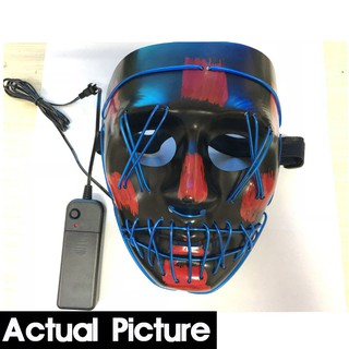 3 colors Halloween Mask LED Light Up Funny Masks Festival Cosplay Costume Supplies Party Mask (9)