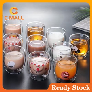 Heat Insulating Transparent Double-layer Glass Cold And Hot Resistant Creative Round Coffee Cup