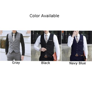 Men's Business Dress Vest Suit Slim Fit Tuxedo (3)