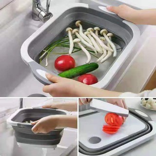 Multi-function Folding Cutting Board New Upgrade Vegetable Sink 3 in 1 Portable