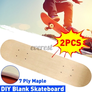 New 31'' Blank Skateboard Decks 7-Layer Maple Double Concave Natural Skate
