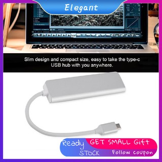 [Ele] 2 in 1 Type-C Hub to 3 USB 3.0 Interfaces with TF/SD Card Slot