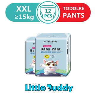 Little Buddy Baby pants Unisex Breathable Disposable Dry Diaper for Baby Taped XXL >15KG 12PCS
