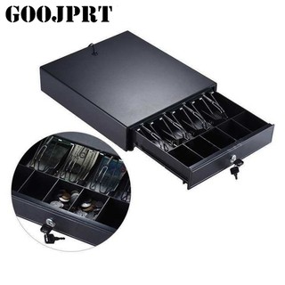 ♟GOOJPRT Electronic Cash Drawer Box Case Storage With 4 Bills And 5 Coins Compartments