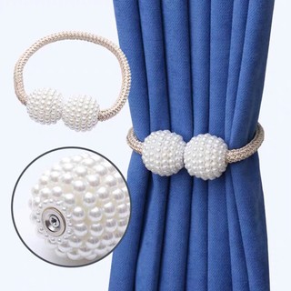 1Pcs magnetic belt curtain Punch free pearl magnet buckle