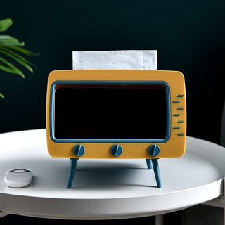 4k HD TV BoxSmart box◇⊙Multifunctional TV Shape Tissue Box Office Desk Creative Appearance with Phon (3)