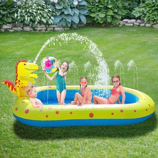 Kids Inflatable Sprinkler Swimming Pool Dinosaur Design Inflatable Swimming Pool Water Sprinkler